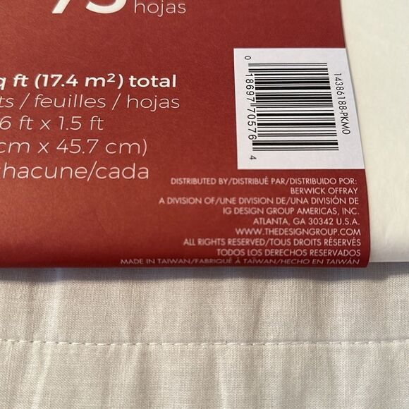 Shipping Supplies: 75 Sheets of Sheer Plain White Tissue Gift Wrap - Picture 7 of 7